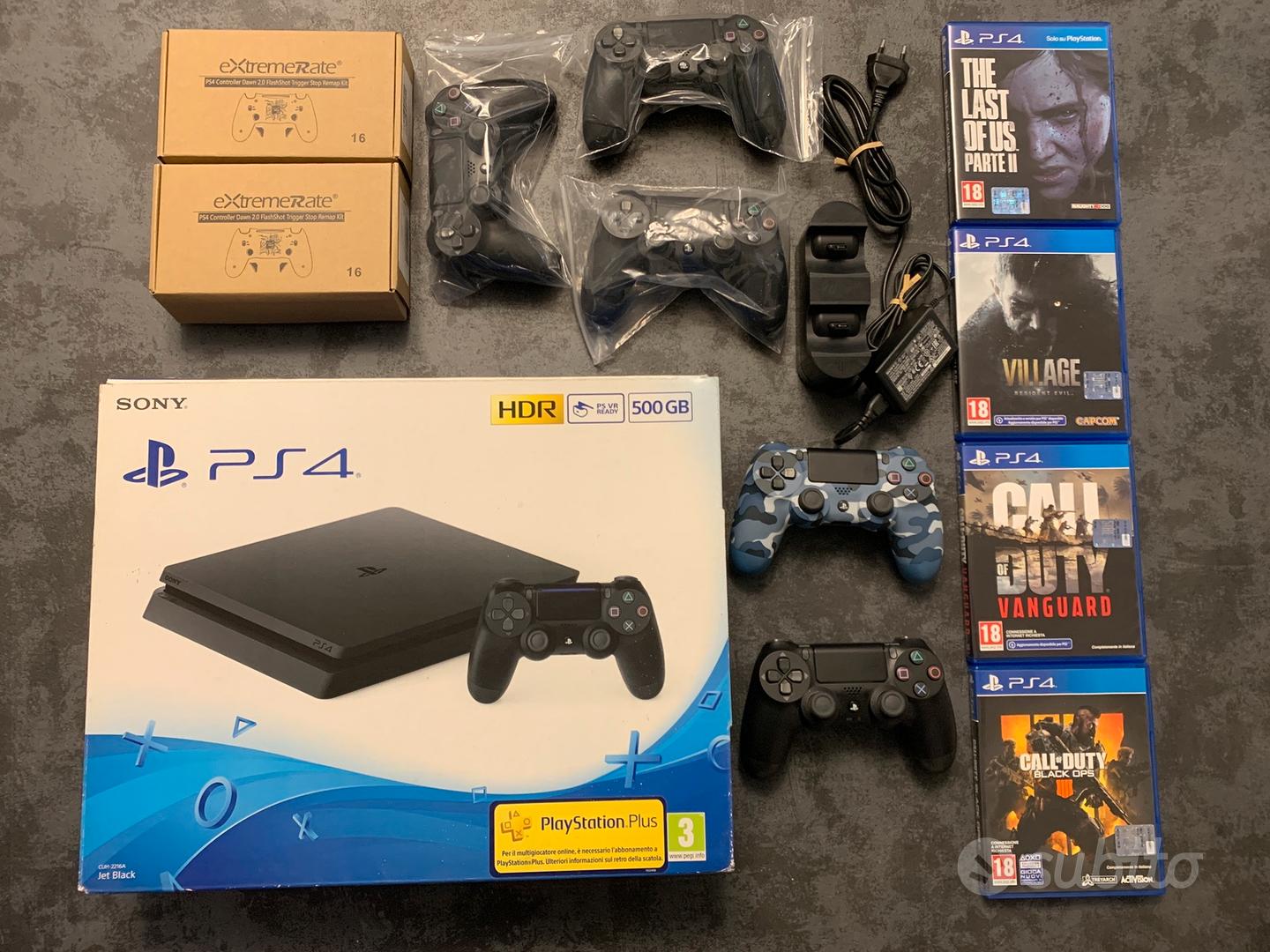 Ps4+2controller+tasti aggiuntivi+giochi - Console e Videogiochi In vendita  a Savona