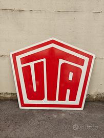 Insegna / targa in alluminio smaltato UTA Vintage 