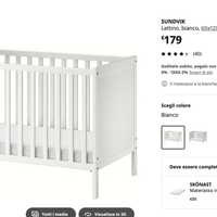 Lettino sbarre noenato ikea