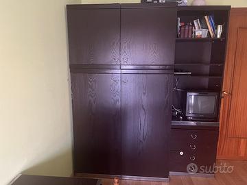 Cameretta completa ragazzo laccata marrone