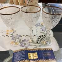 Set 8 Calici Cristallo Marcella Aglieri Oro