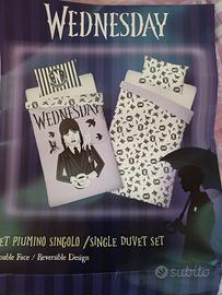 Set copriiumone singolo e federa Mercoledì Addams