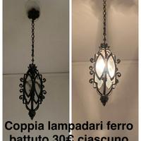 lampadario ferro battuto