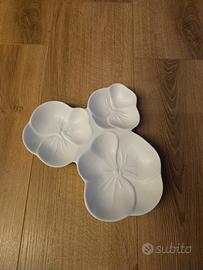 Antipastiera Fynny bianca in ceramica