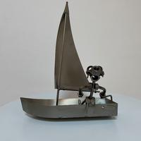 Scultura in metallo velista