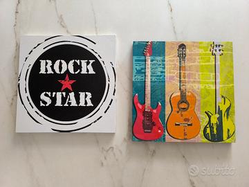 Coppia quadretti Rock 40x40 come nuovi