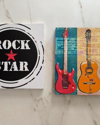 Coppia quadretti Rock 40x40 come nuovi
