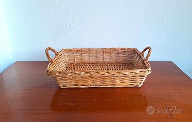 🌿 Cesto Grande in Vimini Rustico con Manici, BOHO