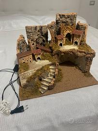 Presepe di Natale con illuminazione