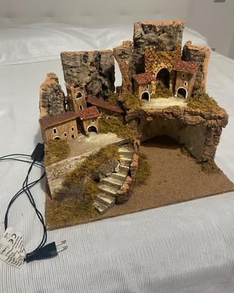 Presepe di Natale con illuminazione