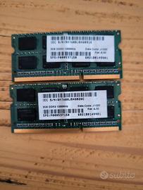 Memorie so-dimm DDR3 per notebook 4gb