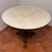 Tavolo centro impero, piede ferino, metà '800