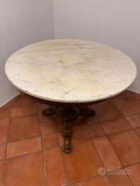 Tavolo centro impero, piede ferino, metà '800