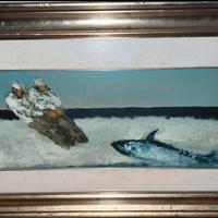 Quadro olio Ausonio Tanda serie tonnara 61o23cm