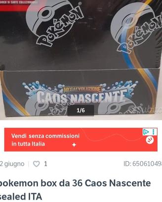 Pokemon  bundle sealed Caos, Luminopoli