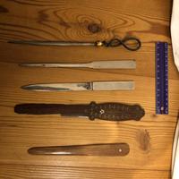 Lotto 5 Tagliacarte Storici Decorativi Vintage