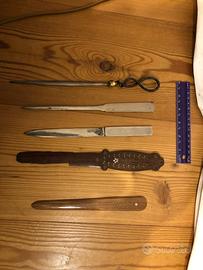 Lotto 5 Tagliacarte Storici Decorativi Vintage