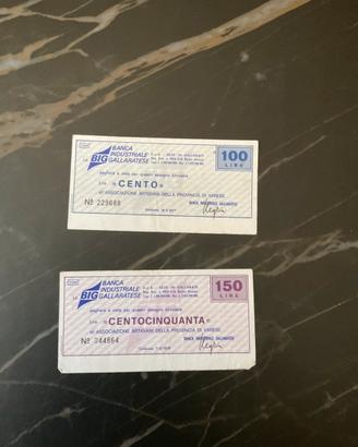 Collezione 99 Miniassegni anni ’70