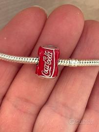 Charm Lattina Coca-Cola in argento s925