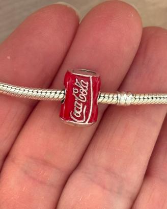 Charm Lattina Coca-Cola in argento s925