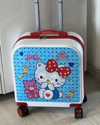 Hello Kitty Valigia Trolley Borsa Viaggio Ragazza.