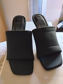 Sabot nere in raso 36 Prima Donna con tacco