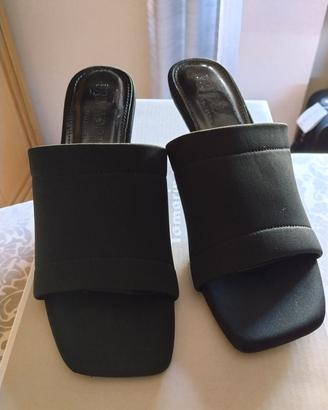 Sabot nere in raso 36 Prima Donna con tacco