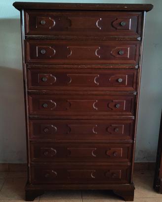 Settimino in legno tinta noce