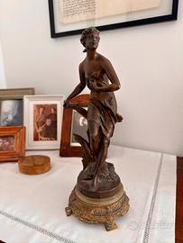 Antica statua regule 35 cm firmata Perron 1900