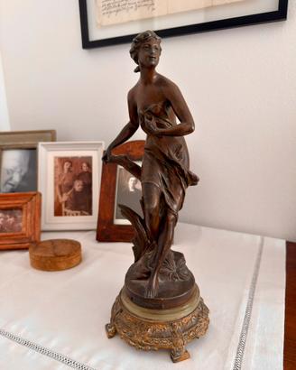 Antica statua regule 35 cm firmata Perron 1900