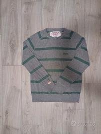 Maglione Superdry Grigio a Righe Verdi - Taglia XL