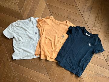 Lotto tre t-shirt di cotone taglia 5–6 anni