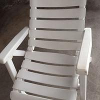 2 Sedie reclinabile plastica