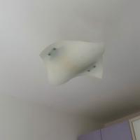 Lampadario Giesse modello ONDA, vetro bianco opaco