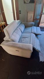 Divano alcantara 3 posti sedute relax