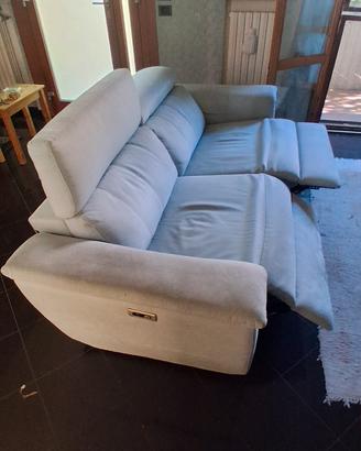 Divano alcantara 3 posti sedute relax