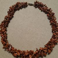 Collana girocollo a tre fili vintage anni 80