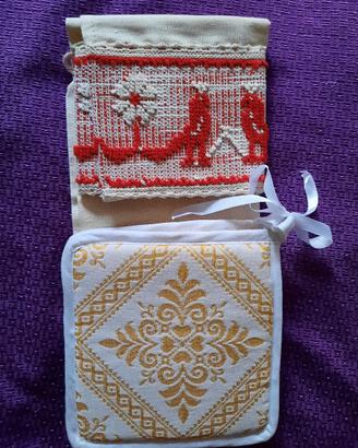 Set asciughino per cucina e presine tipico sardo