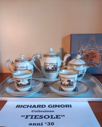 RICHARD GINORI "Fiesole " set tet-a-tet anni '30