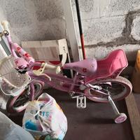 Bici Bambina 16 pollici + Caschetto e ginocchiere 