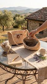 borsa artigianale in cordino cotone