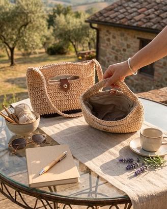 borsa artigianale in cordino cotone