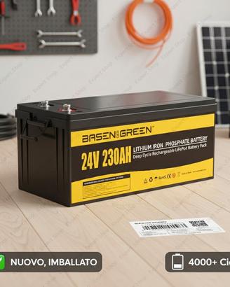 Batteria Litio 24V 230Ah Fotovoltaico Camper
