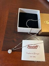 Collana in oro 18 carati 750 e zirconi nuova