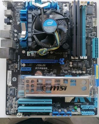 Scheda Madre Asus P7P55D +  cpu i7-860 + 8gb