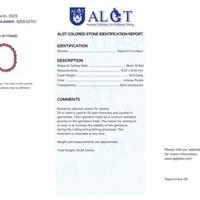 Braccialetto di rubino certificato