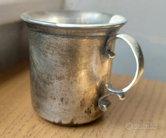 Antica TAZZINA BICCHIERE TAZZA ARGENTO 800  301 FI