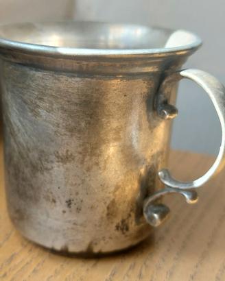 Antica TAZZINA BICCHIERE TAZZA ARGENTO 800  301 FI