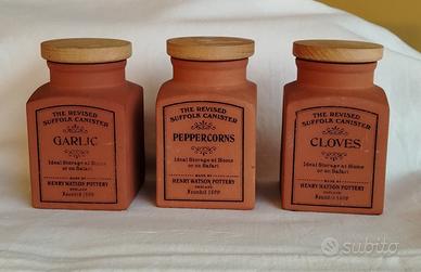 Tris vasetti terracotta Henry Watson Pottery