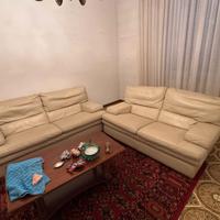 Coppia divani: 3 e 2 posti in pelle nappa 